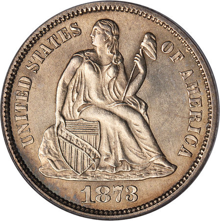 One dime 1873