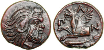 Korai trák király griffes érme (Kr. e. 310–304)